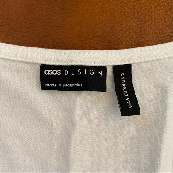 ASOS DESIGN tank with square neck - White - US 2 - Picture 7 of 8